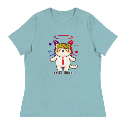 Still Here Women's Relaxed Tee - My Social Cat Bonafide Boutique LLCStill Here Women's Relaxed TeeT - shirtMy Social Cat Bonafide Boutique LLCHeather Blue LagoonSherestill