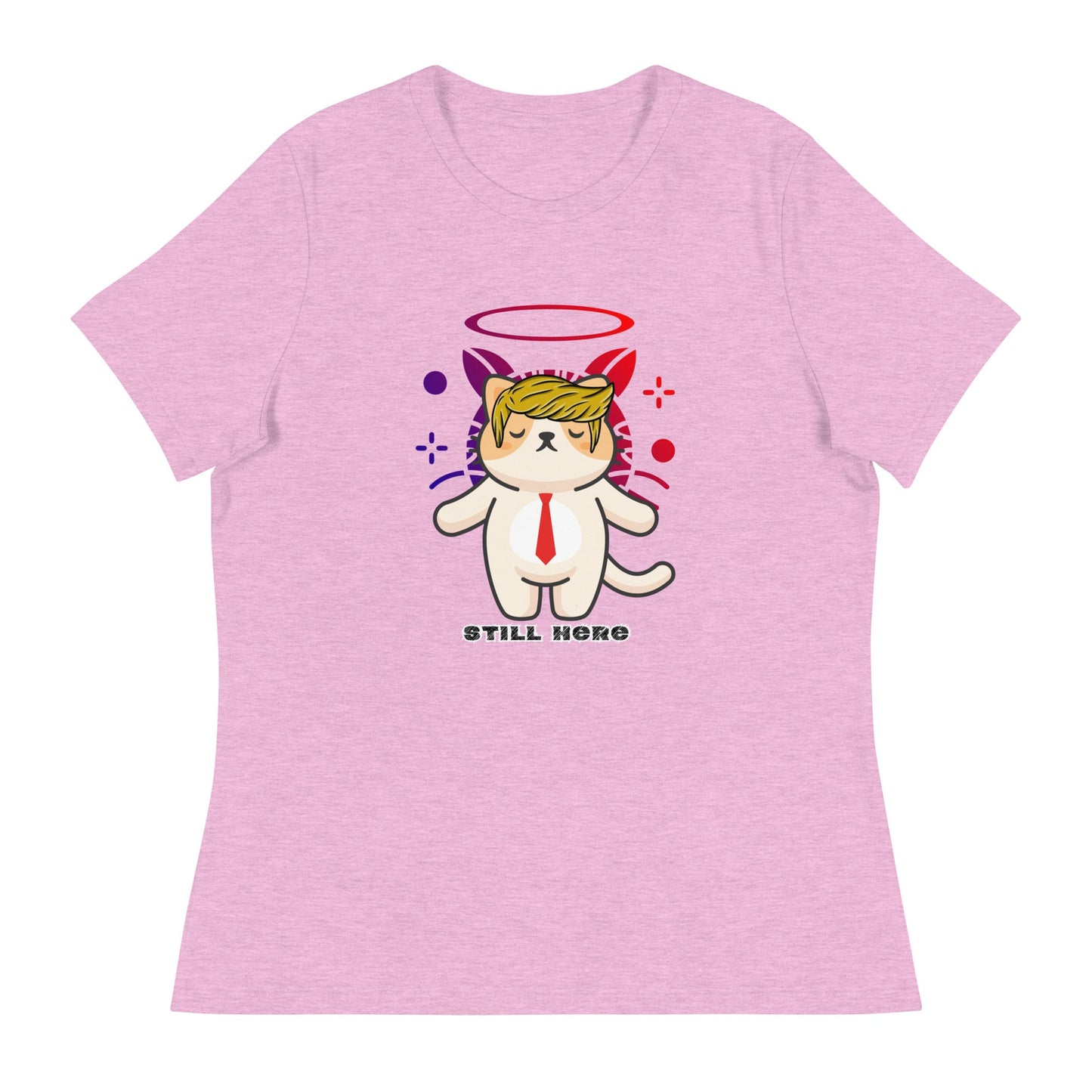 Still Here Women's Relaxed Tee - My Social Cat Bonafide Boutique LLCStill Here Women's Relaxed TeeT - shirtMy Social Cat Bonafide Boutique LLCHeather Prism LilacSherestill