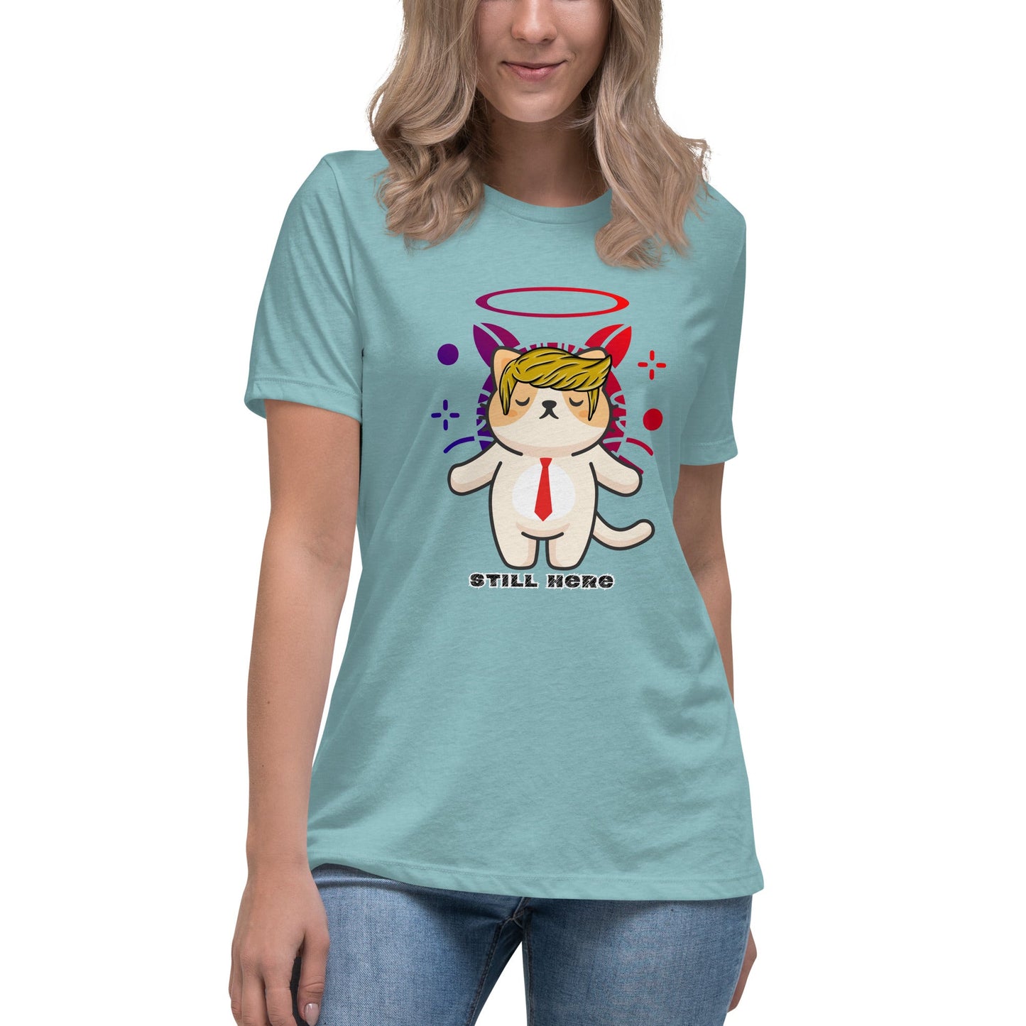 Still Here Women's Relaxed Tee - My Social Cat Bonafide Boutique LLCStill Here Women's Relaxed TeeT - shirtMy Social Cat Bonafide Boutique LLCNavySherestill
