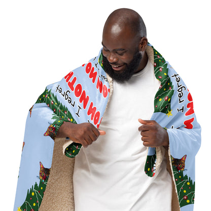 Regret Nothing Mosaic Sherpa Blanket
