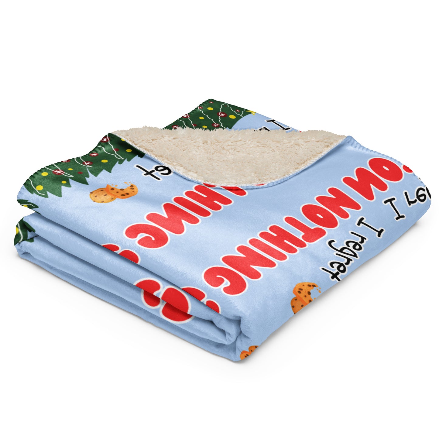 Regret Nothing Mosaic Sherpa Blanket