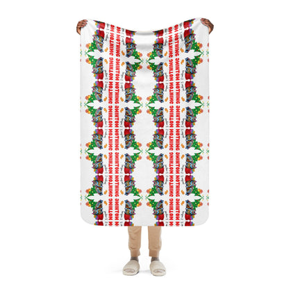 I Regret Nothing Mosaic Sherpa blanket