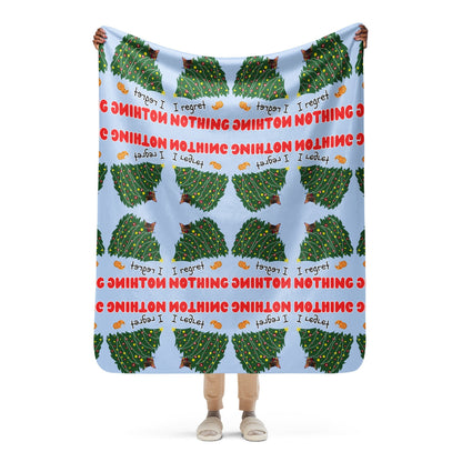 Regret Nothing Mosaic Sherpa Blanket