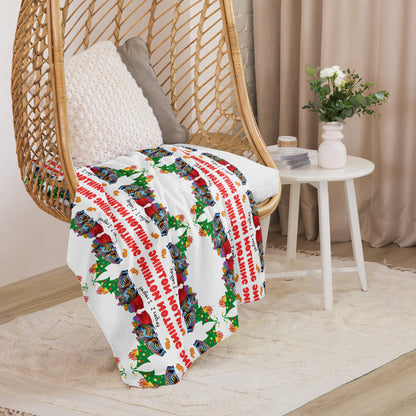 sherpa blanket on swing chair