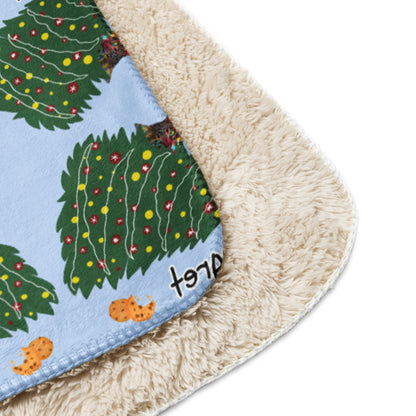 Regret Nothing Mosaic Sherpa Blanket