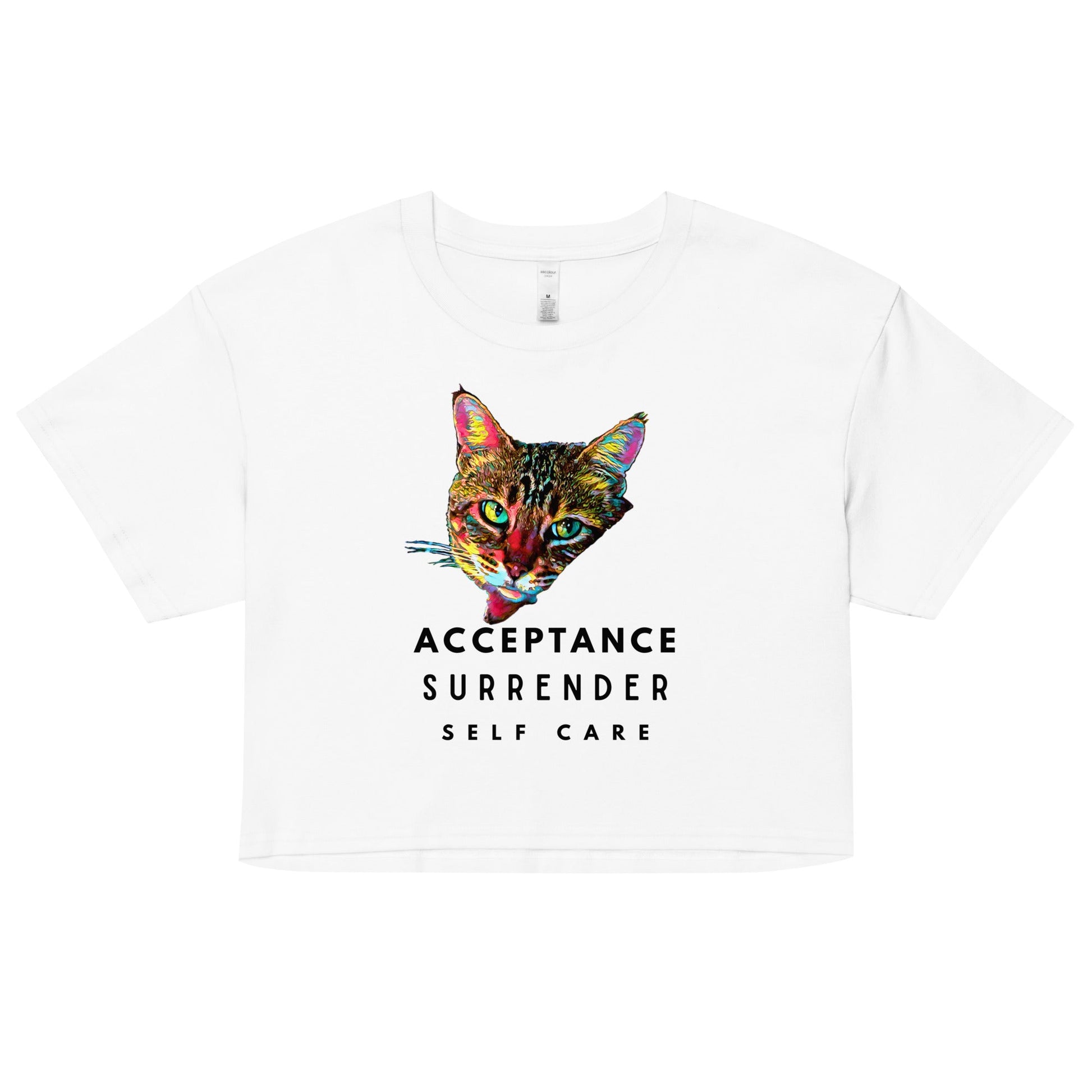 Surrender Women’s Crop Top - My Social Cat Bonafide Boutique LLCSurrender Women’s Crop Topcrop topMy Social Cat Bonafide Boutique LLCWhiteXScatshirt