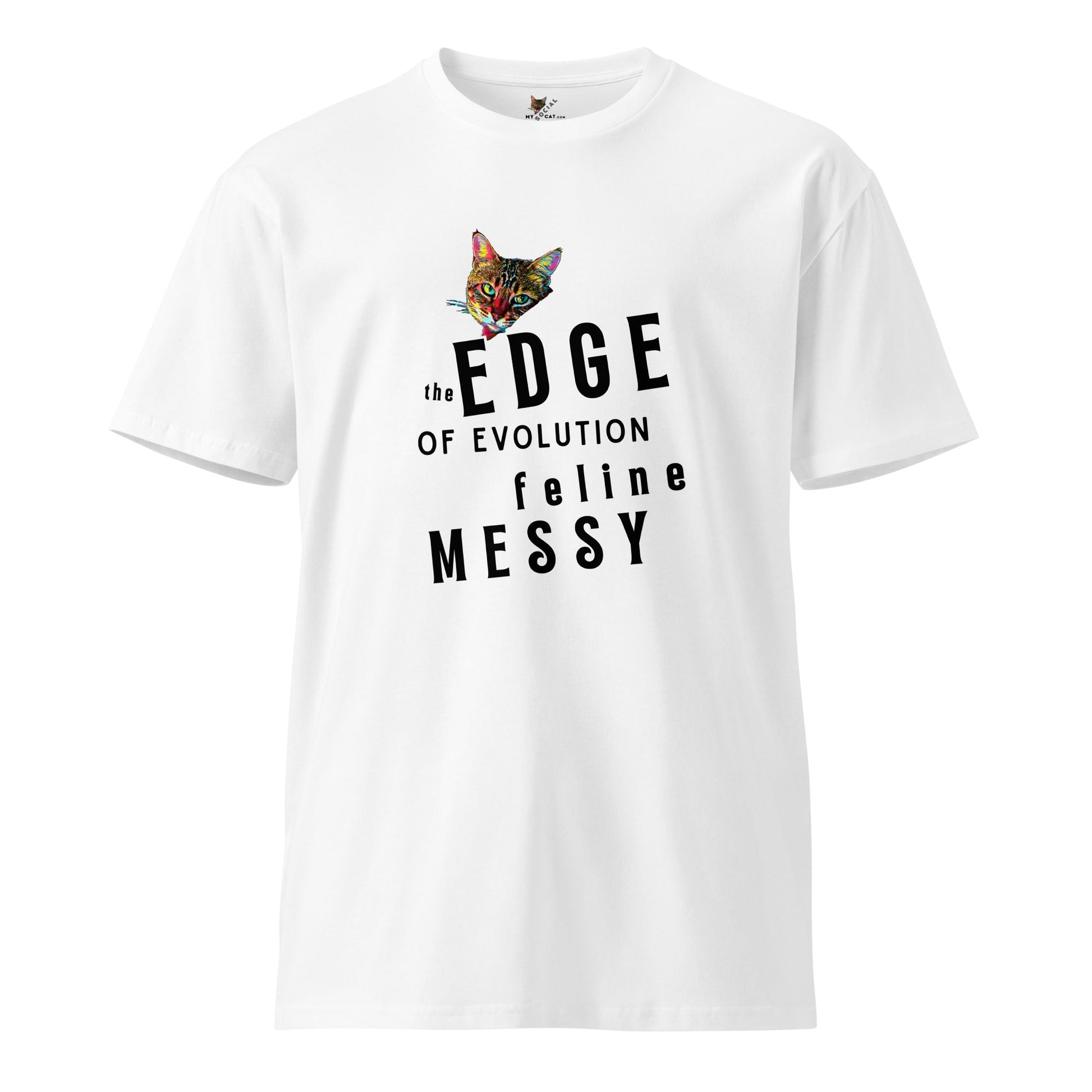The Edge of Evolution Feline Messy Unisex Premium Tee - My Social Cat Bonafide Boutique LLCThe Edge of Evolution Feline Messy Unisex Premium TeeT-shirtMy Social Cat Bonafide Boutique LLCWhiteScatedge