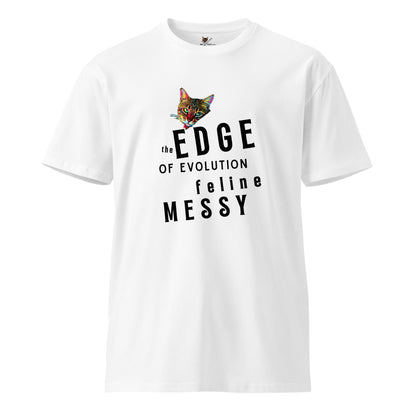 The Edge of Evolution Feline Messy Unisex Premium Tee - My Social Cat Bonafide Boutique LLCThe Edge of Evolution Feline Messy Unisex Premium TeeT-shirtMy Social Cat Bonafide Boutique LLCWhiteScatedge