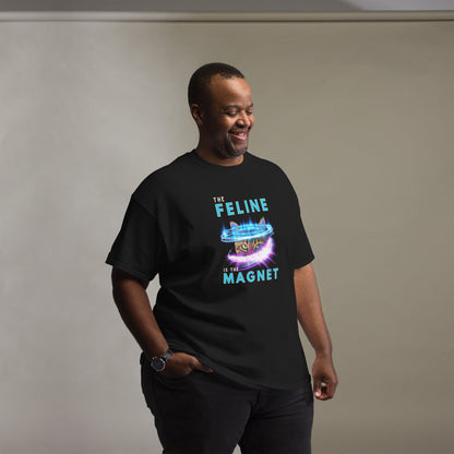 The Feline is the Magnet Unisex Classic Tee - My Social Cat Bonafide Boutique LLCThe Feline is the Magnet Unisex Classic TeeT-shirtMy Social Cat Bonafide Boutique LLCBlackMclassicfeeling