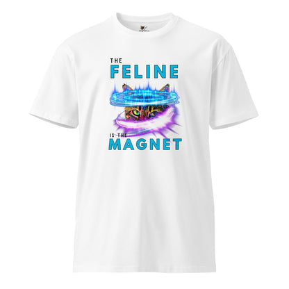 The Feline is the Magnet Unisex Premium Tee - My Social Cat Bonafide Boutique LLCThe Feline is the Magnet Unisex Premium TeeT-shirtMy Social Cat Bonafide Boutique LLCWhiteSfeelingfeline