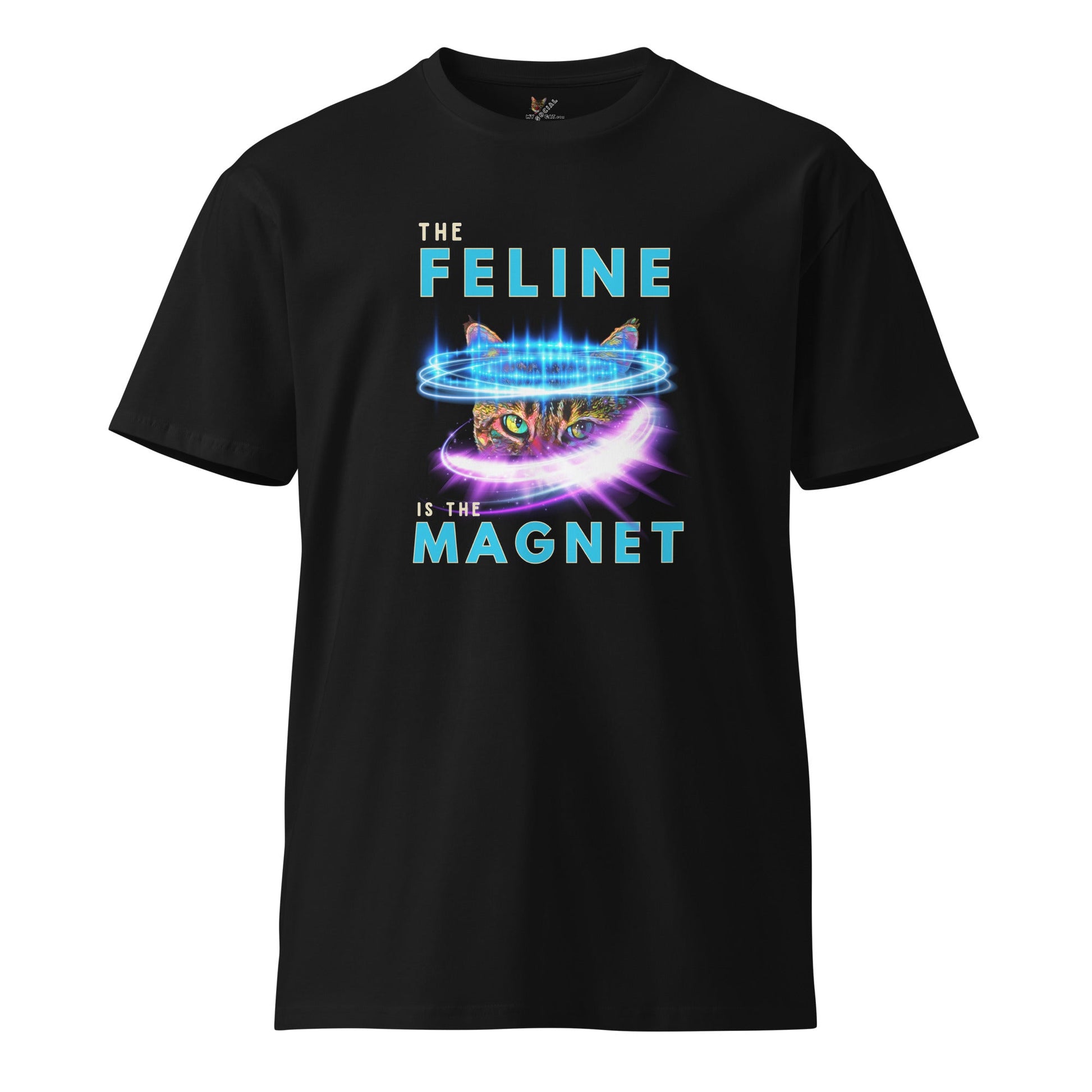 The Feline is the Magnet Unisex Premium Tee - My Social Cat Bonafide Boutique LLCThe Feline is the Magnet Unisex Premium TeeT-shirtMy Social Cat Bonafide Boutique LLCBlackMfeelingfeline