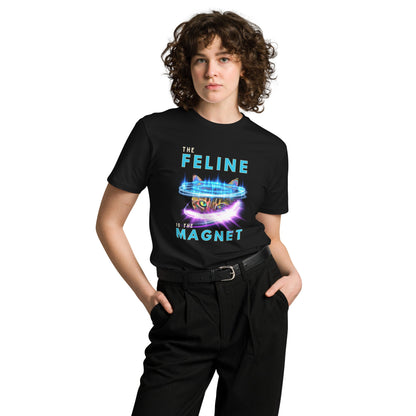 The Feline is the Magnet Unisex Premium Tee - My Social Cat Bonafide Boutique LLCThe Feline is the Magnet Unisex Premium TeeT-shirtMy Social Cat Bonafide Boutique LLCBlackMfeelingfeline