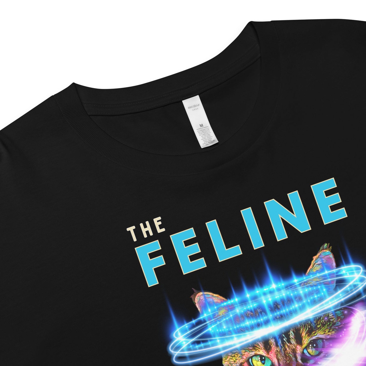 The Feline is the Magnet Women’s Crop Top - My Social Cat Bonafide Boutique LLCThe Feline is the Magnet Women’s Crop TopT-shirtMy Social Cat Bonafide Boutique LLCBlackScropfeeling