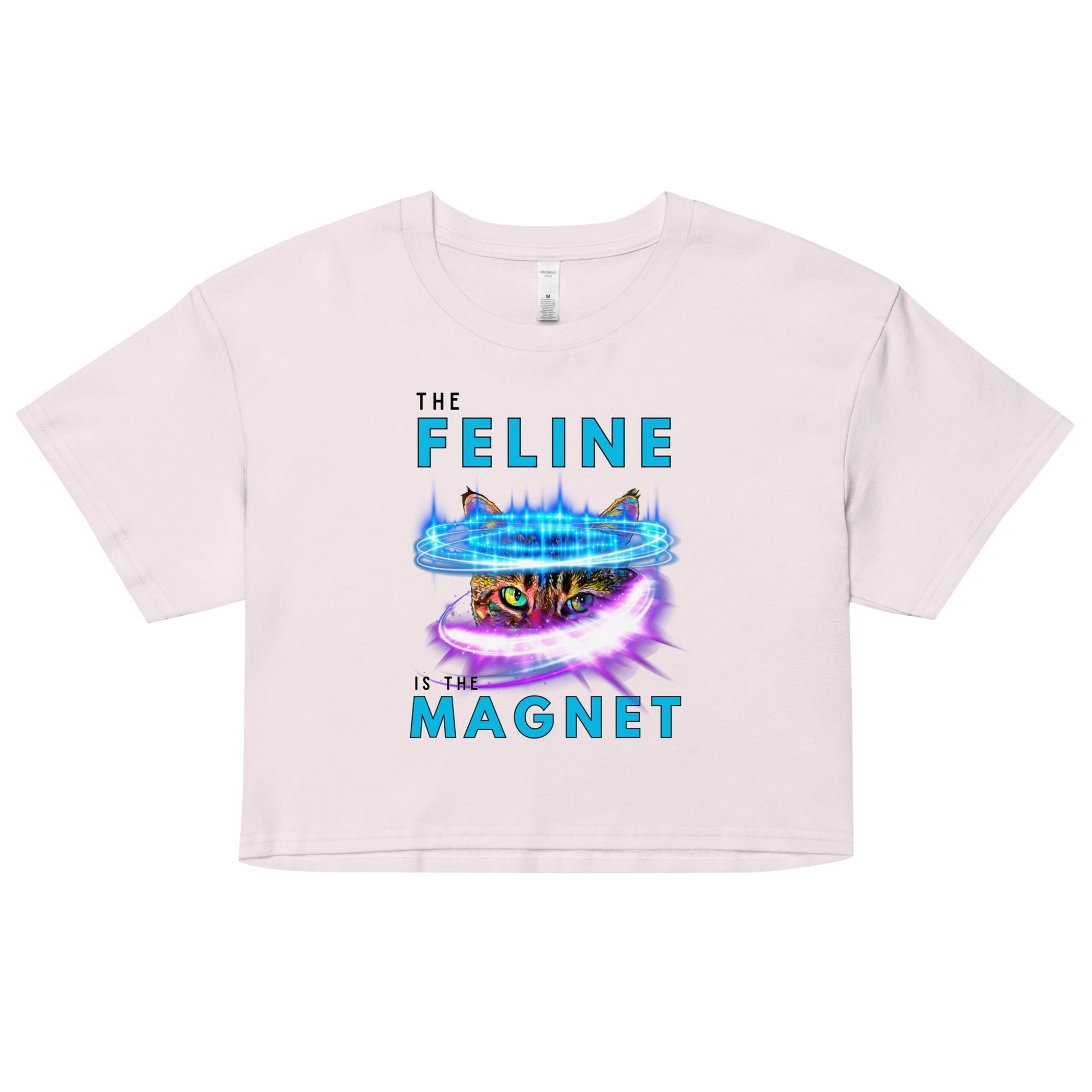 The Feline is the Magnet Women’s Crop Top - My Social Cat Bonafide Boutique LLCThe Feline is the Magnet Women’s Crop TopT-shirtMy Social Cat Bonafide Boutique LLCOrchidXScropfeeling