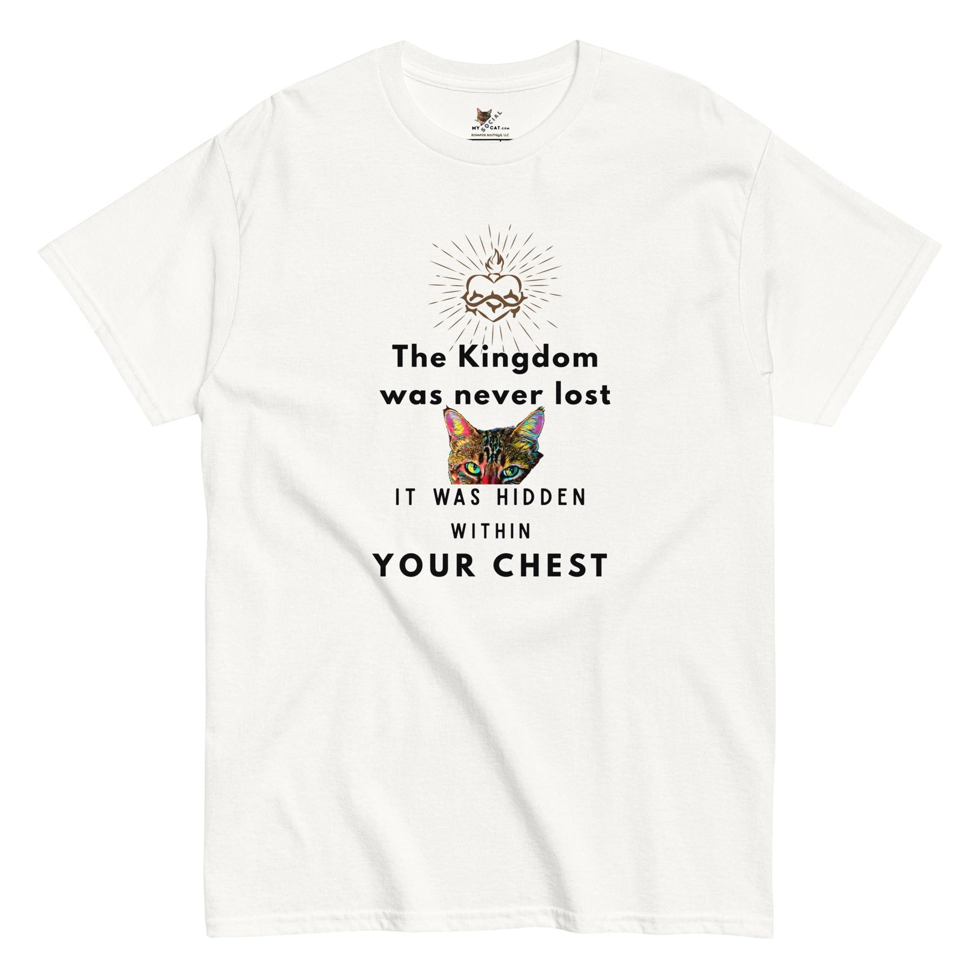 The Kingdom is Hidden Within Your Chest Unisex Classic Tee - My Social Cat Bonafide Boutique LLCThe Kingdom is Hidden Within Your Chest Unisex Classic TeeT-shirtMy Social Cat Bonafide Boutique LLCWhiteScatchest