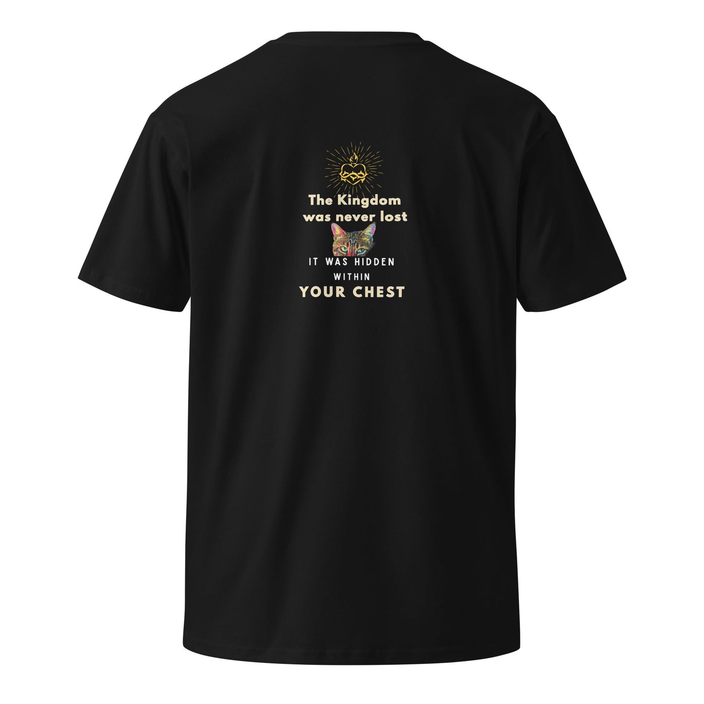 The Kingdom is Hidden within your Chest Unisex Premium Tee - My Social Cat Bonafide Boutique LLCThe Kingdom is Hidden within your Chest Unisex Premium TeeT-shirtMy Social Cat Bonafide Boutique LLCBlackScatchest