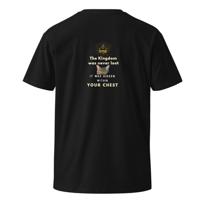 The Kingdom is Hidden within your Chest Unisex Premium Tee - My Social Cat Bonafide Boutique LLCThe Kingdom is Hidden within your Chest Unisex Premium TeeT-shirtMy Social Cat Bonafide Boutique LLCBlackScatchest