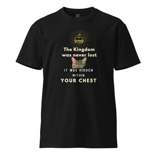 The Kingdom is Hidden within your Chest Unisex Premium Tee - My Social Cat Bonafide Boutique LLCThe Kingdom is Hidden within your Chest Unisex Premium TeeT-shirtMy Social Cat Bonafide Boutique LLCBlackScatchest