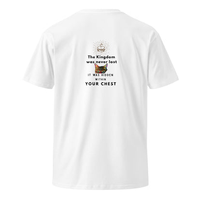 The Kingdom is Hidden within your Chest Unisex Premium Tee - My Social Cat Bonafide Boutique LLCThe Kingdom is Hidden within your Chest Unisex Premium TeeT-shirtMy Social Cat Bonafide Boutique LLCWhiteScatchest