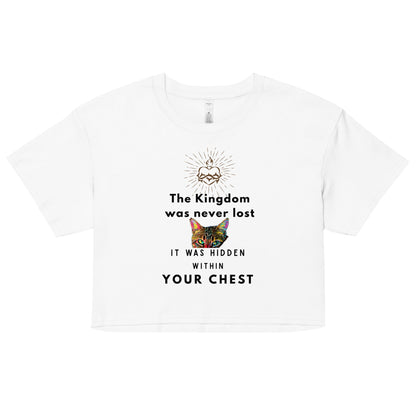 The Kingdom was Never Lost Women’s Crop Top - My Social Cat Bonafide Boutique LLCThe Kingdom was Never Lost Women’s Crop Topcrop topMy Social Cat Bonafide Boutique LLCWhiteXScatchest