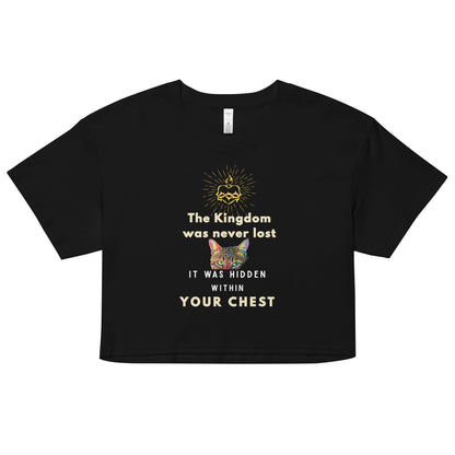 The Kingdom was Never Lost Women’s Crop Top - My Social Cat Bonafide Boutique LLCThe Kingdom was Never Lost Women’s Crop Topcrop topMy Social Cat Bonafide Boutique LLCBlackXScatchest