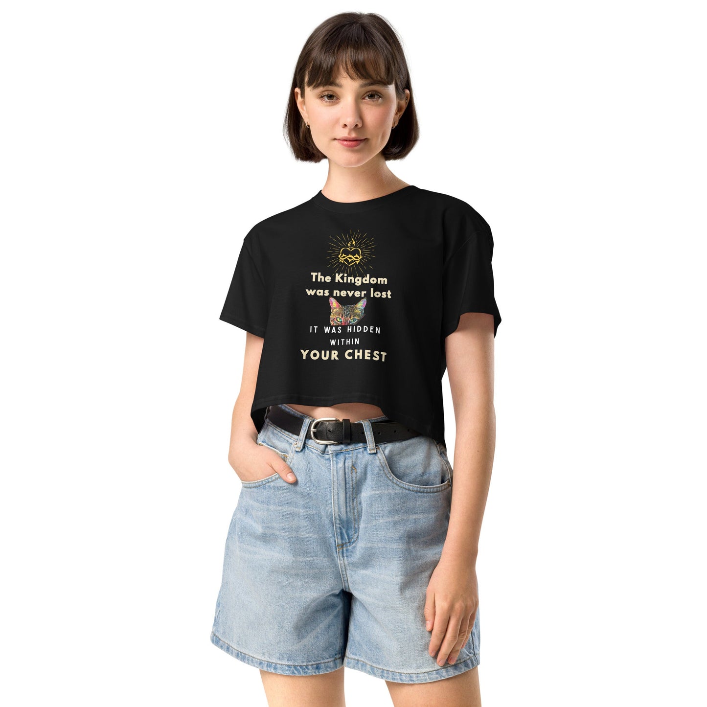 The Kingdom was Never Lost Women’s Crop Top - My Social Cat Bonafide Boutique LLCThe Kingdom was Never Lost Women’s Crop Topcrop topMy Social Cat Bonafide Boutique LLCBlackXScatchest
