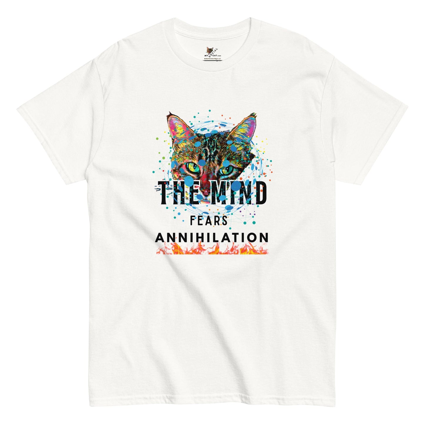 The Mind Fears Annihilation Unisex Classic Tee - My Social Cat Bonafide Boutique LLCThe Mind Fears Annihilation Unisex Classic TeeT-shirtMy Social Cat Bonafide Boutique LLCWhiteSannihilationcat