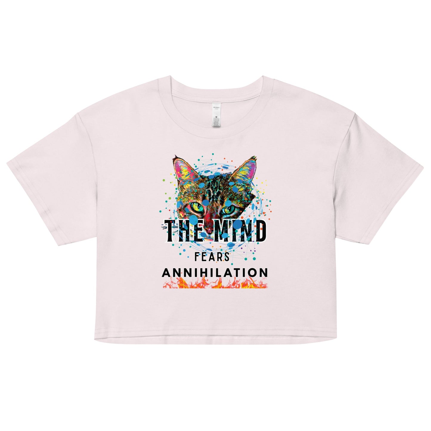 The Mind Fears Annihilation Women’s crop top - My Social Cat Bonafide Boutique LLCThe Mind Fears Annihilation Women’s crop topcrop topMy Social Cat Bonafide Boutique LLCOrchidXSannihilationcat