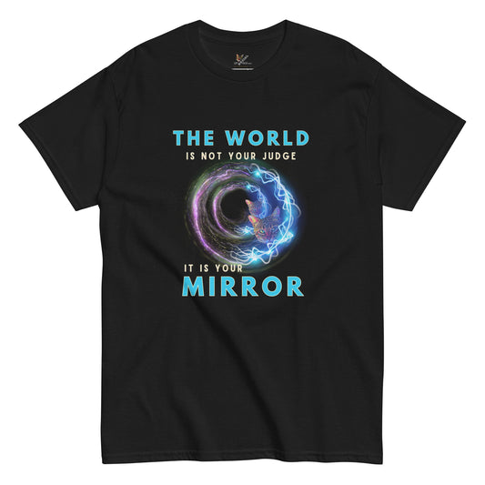 The World Is Your Mirror Unisex Classic Tee - My Social Cat Bonafide Boutique LLCThe World Is Your Mirror Unisex Classic TeeT-shirtMy Social Cat Bonafide Boutique LLCSclassicmirror
