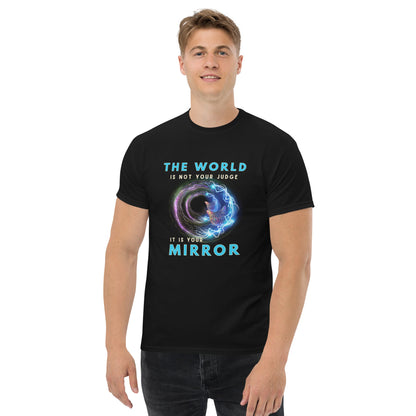 The World Is Your Mirror Unisex Classic Tee - My Social Cat Bonafide Boutique LLCThe World Is Your Mirror Unisex Classic TeeT-shirtMy Social Cat Bonafide Boutique LLCSclassicmirror
