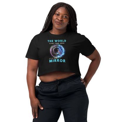 The World Is Your Mirror Women’s Crop Top - My Social Cat Bonafide Boutique LLCThe World Is Your Mirror Women’s Crop Topcrop topMy Social Cat Bonafide Boutique LLCBlackScropmirror