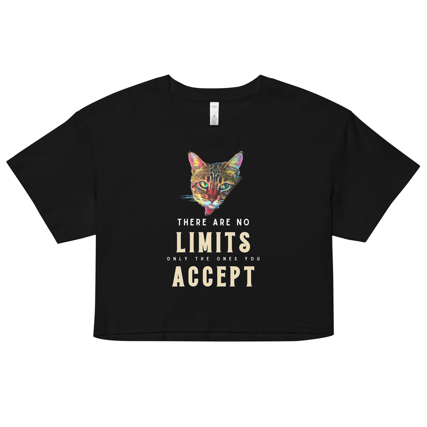 There Are No Limits Women’s Crop Top - My Social Cat Bonafide Boutique LLCThere Are No Limits Women’s Crop Topcrop topMy Social Cat Bonafide Boutique LLCBlackXScatlimits