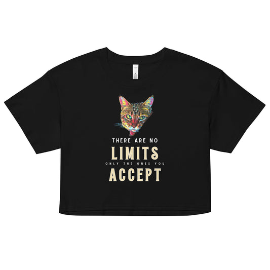 There Are No Limits Women’s Crop Top - My Social Cat Bonafide Boutique LLCThere Are No Limits Women’s Crop Topcrop topMy Social Cat Bonafide Boutique LLCBlackXScatlimits