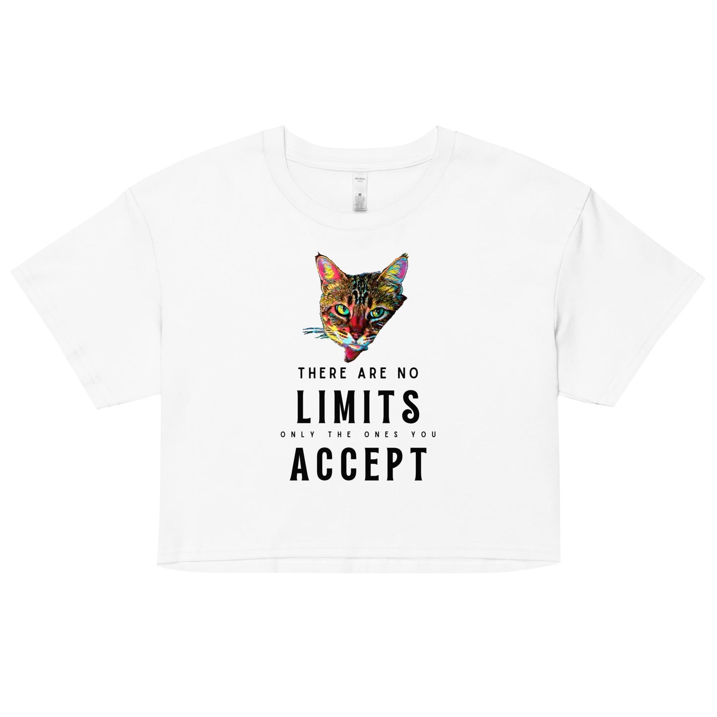 There Are No Limits Women’s Crop Top - My Social Cat Bonafide Boutique LLCThere Are No Limits Women’s Crop Topcrop topMy Social Cat Bonafide Boutique LLCWhiteXScatlimits