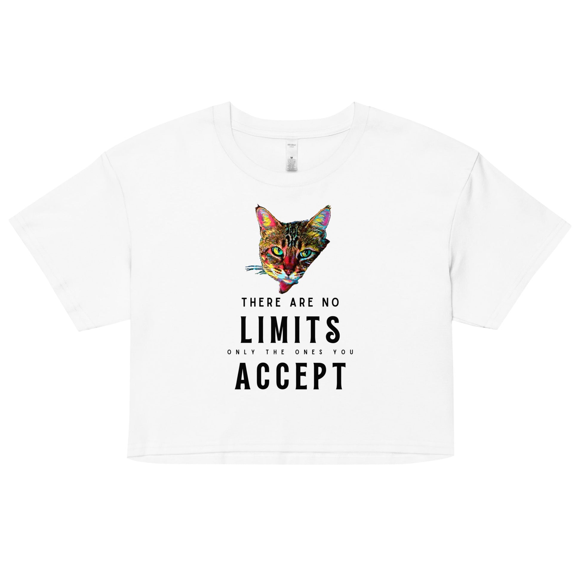 There Are No Limits Women’s Crop Top - My Social Cat Bonafide Boutique LLCThere Are No Limits Women’s Crop Topcrop topMy Social Cat Bonafide Boutique LLCWhiteXScatlimits