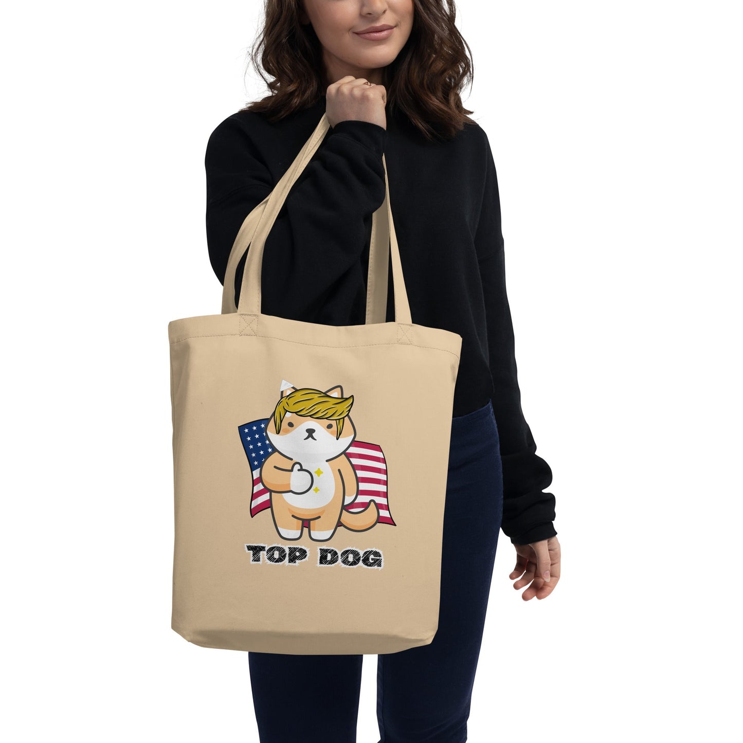 Top Dog Eco Tote Bag - My Social Cat Bonafide Boutique LLCTop Dog Eco Tote BagtoteMy Social Cat Bonafide Boutique LLCbagdog