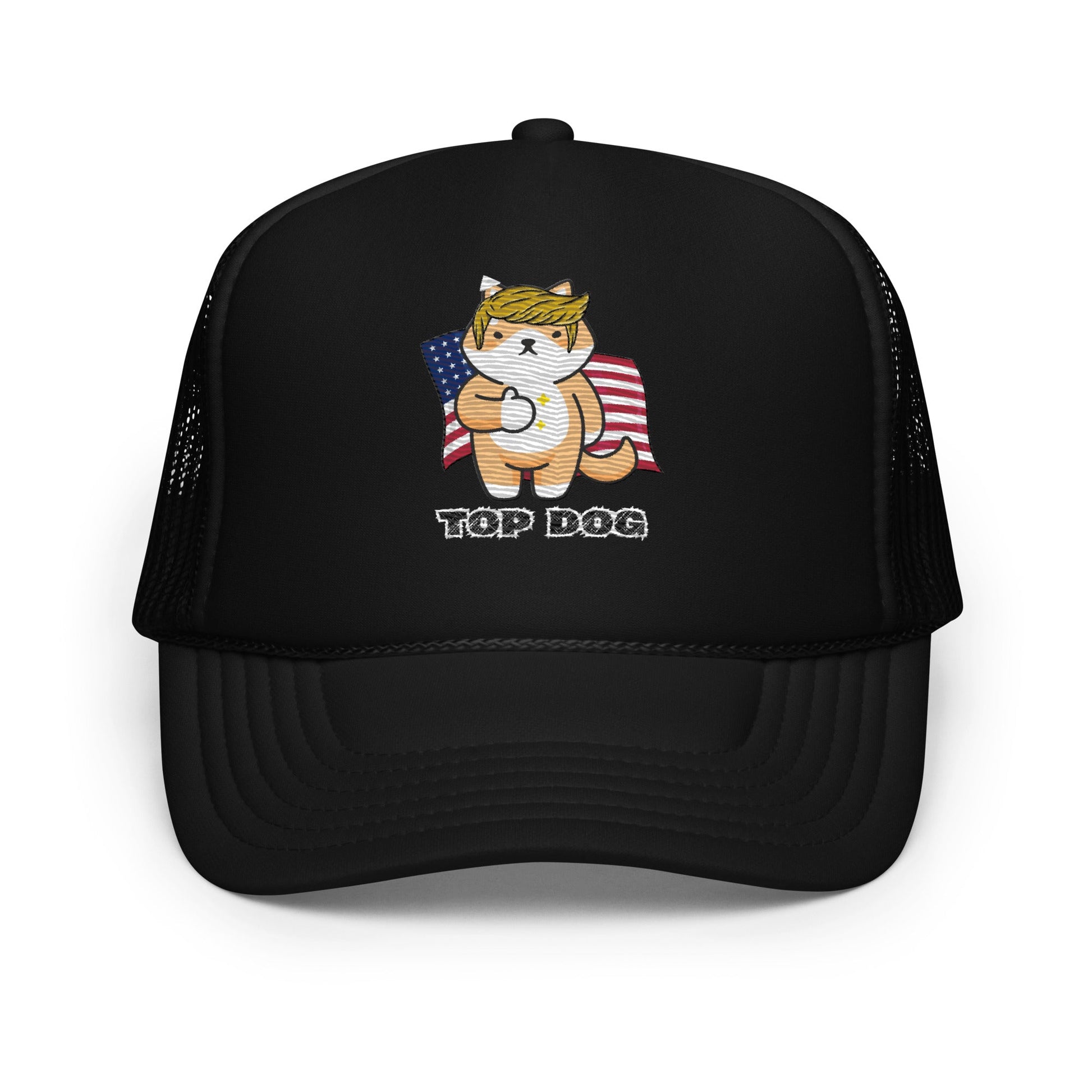 Top Dog Embroidered Foam Trucker Hat - My Social Cat Bonafide Boutique LLCTop Dog Embroidered Foam Trucker HatHatMy Social Cat Bonafide Boutique LLCBlackdogfoam