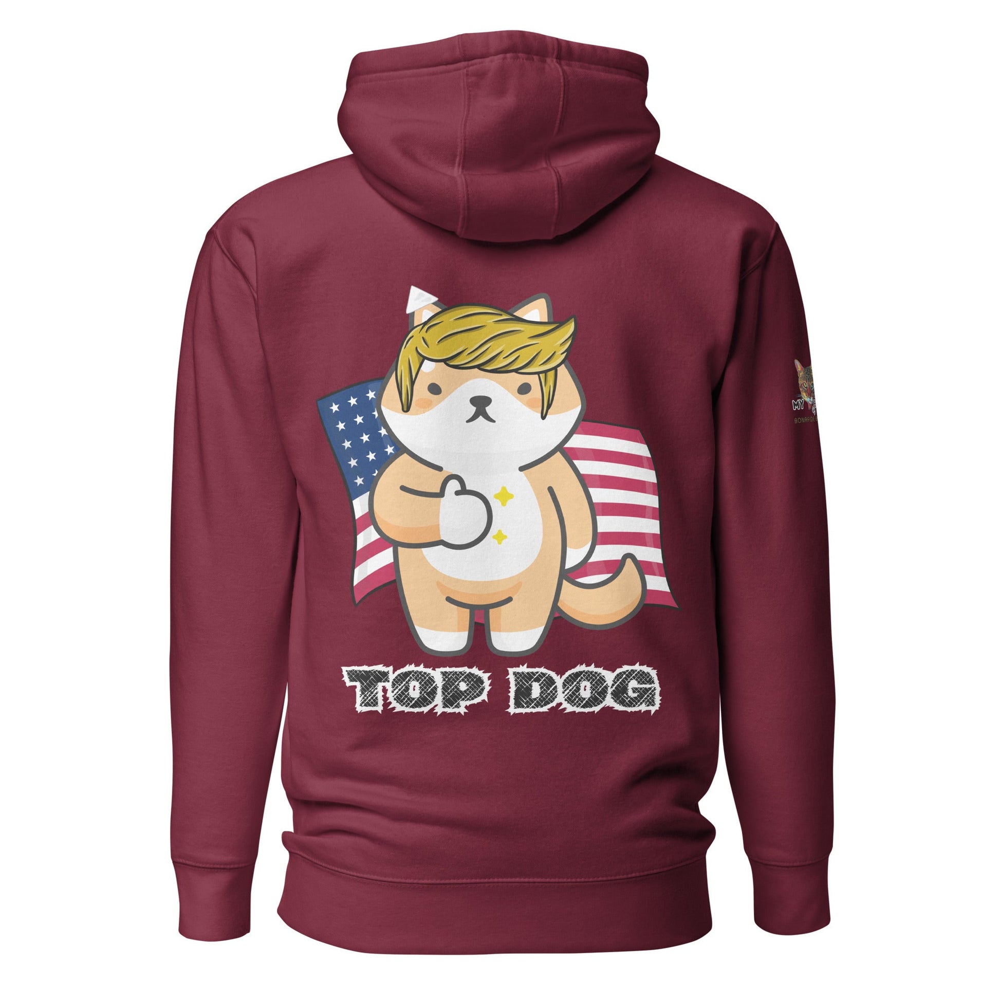 Top Dog Unisex Cozy Hoodie - My Social Cat Bonafide Boutique LLCTop Dog Unisex Cozy HoodieHooded sweatshirtMy Social Cat Bonafide Boutique LLCMaroonSdoghoodie