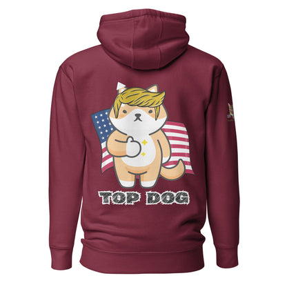 Top Dog Unisex Cozy Hoodie - My Social Cat Bonafide Boutique LLCTop Dog Unisex Cozy HoodieHooded sweatshirtMy Social Cat Bonafide Boutique LLCMaroonSdoghoodie