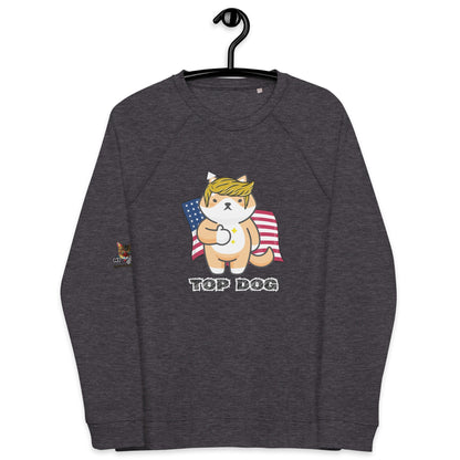 Top Dog Unisex Organic Plush Sweatshirt - My Social Cat Bonafide Boutique LLCTop Dog Unisex Organic Plush SweatshirtSweatshirtMy Social Cat Bonafide Boutique LLCCharcoal MelangeXSdogsweatshirt