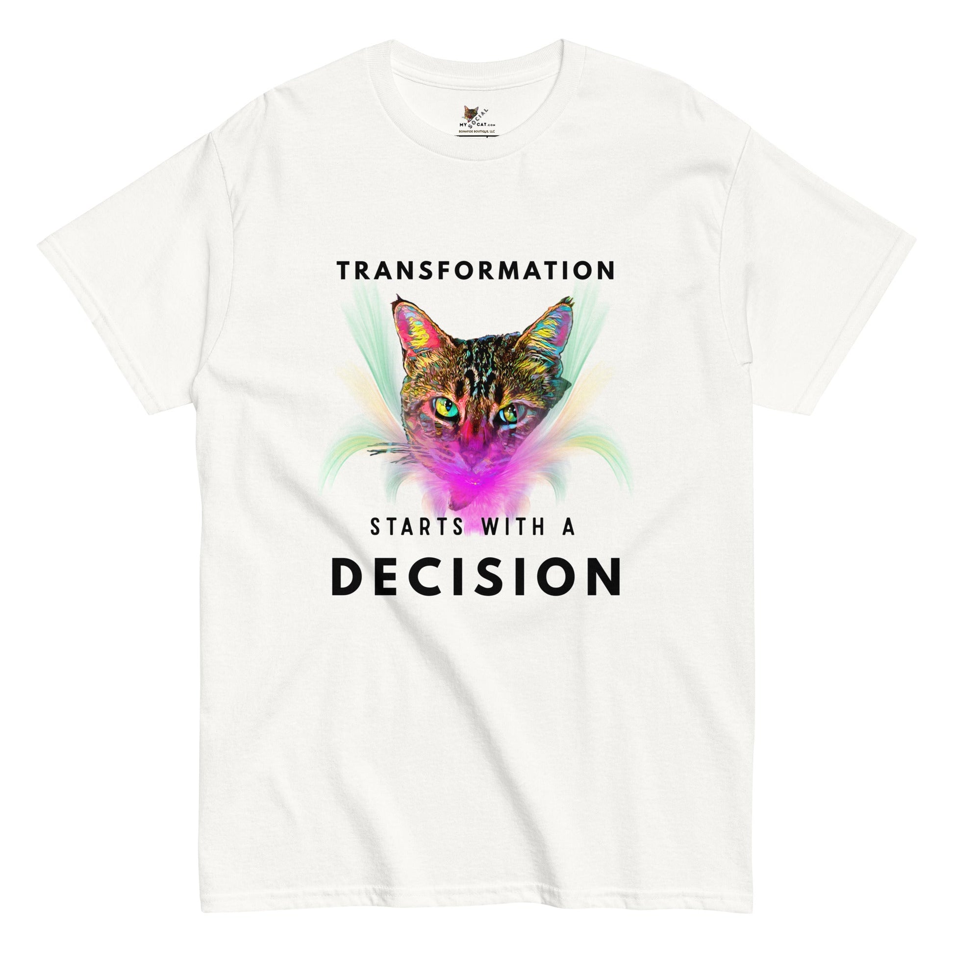 Transformation is a Decision Unisex Classic Tee - My Social Cat Bonafide Boutique LLCTransformation is a Decision Unisex Classic TeeT-shirtMy Social Cat Bonafide Boutique LLCWhiteSdecisionshirt