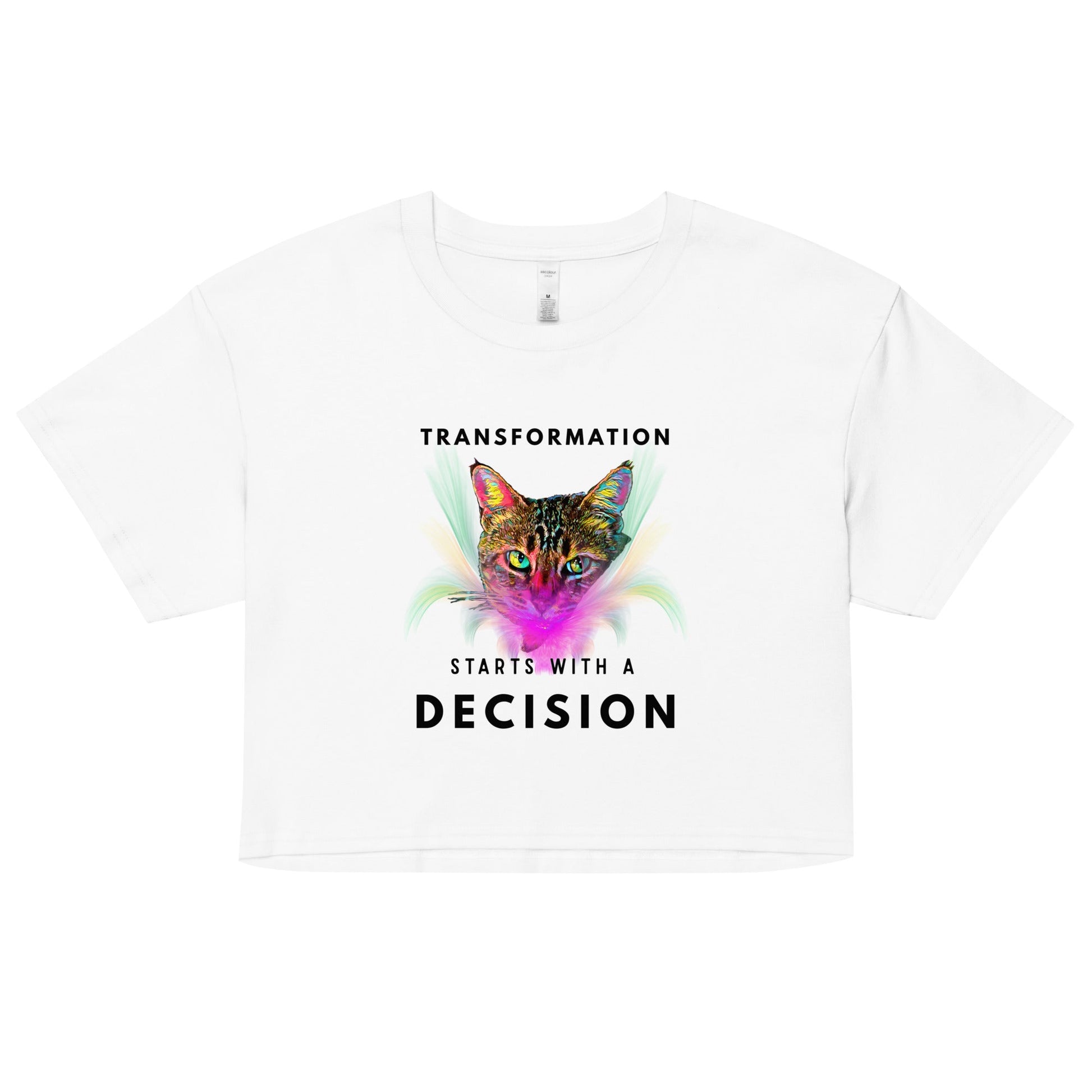 Transformation Women’s crop top - My Social Cat Bonafide Boutique LLCTransformation Women’s crop topcrop topMy Social Cat Bonafide Boutique LLCWhiteXScropdecision