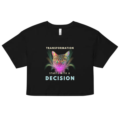 Transformation Women’s crop top - My Social Cat Bonafide Boutique LLCTransformation Women’s crop topcrop topMy Social Cat Bonafide Boutique LLCXScropdecision