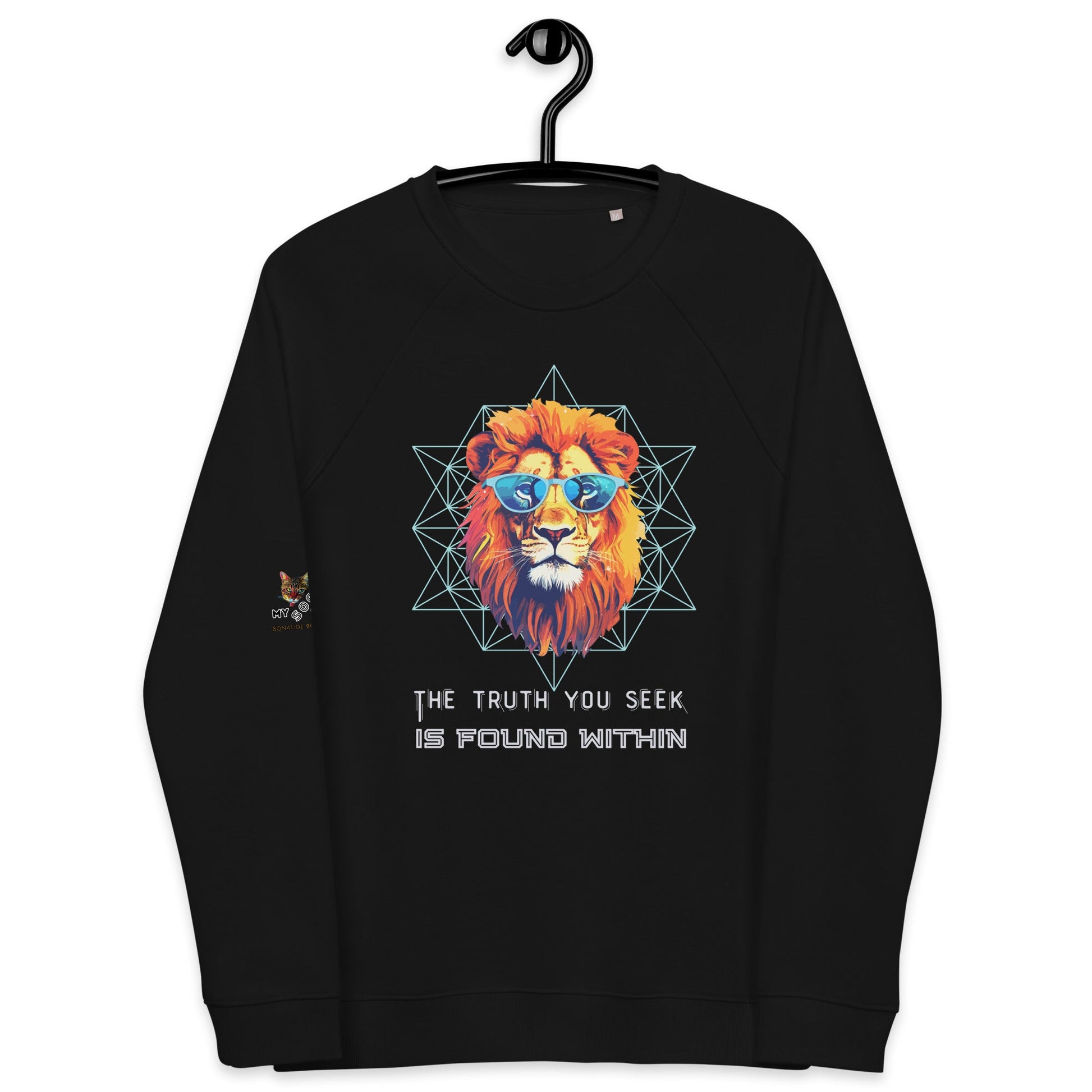 Truth You Seek Plush Organic Sweatshirt - My Social Cat Bonafide Boutique LLCTruth You Seek Plush Organic SweatshirtSweatshirtMy Social Cat Bonafide Boutique LLCBlackXSorganicplush