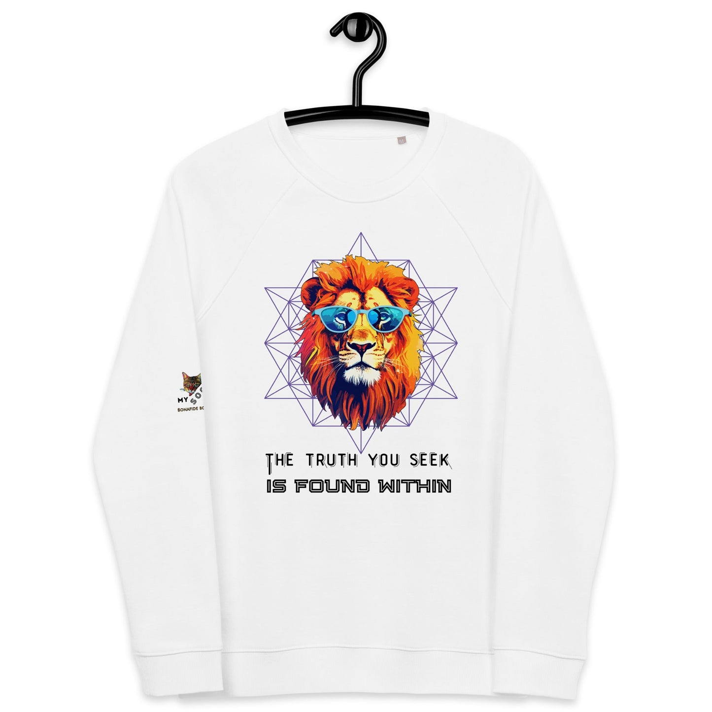 Truth You Seek Plush Organic Sweatshirt - My Social Cat Bonafide Boutique LLCTruth You Seek Plush Organic SweatshirtSweatshirtMy Social Cat Bonafide Boutique LLCWhiteXSorganicplush