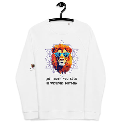 Truth You Seek Plush Organic Sweatshirt - My Social Cat Bonafide Boutique LLCTruth You Seek Plush Organic SweatshirtSweatshirtMy Social Cat Bonafide Boutique LLCWhiteXSorganicplush