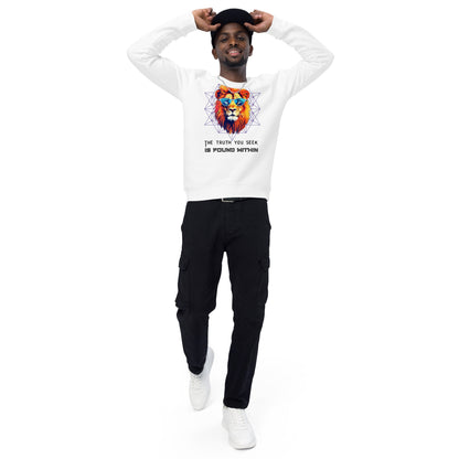 Truth You Seek Plush Organic Sweatshirt - My Social Cat Bonafide Boutique LLCTruth You Seek Plush Organic SweatshirtSweatshirtMy Social Cat Bonafide Boutique LLCWhiteXSorganicplush