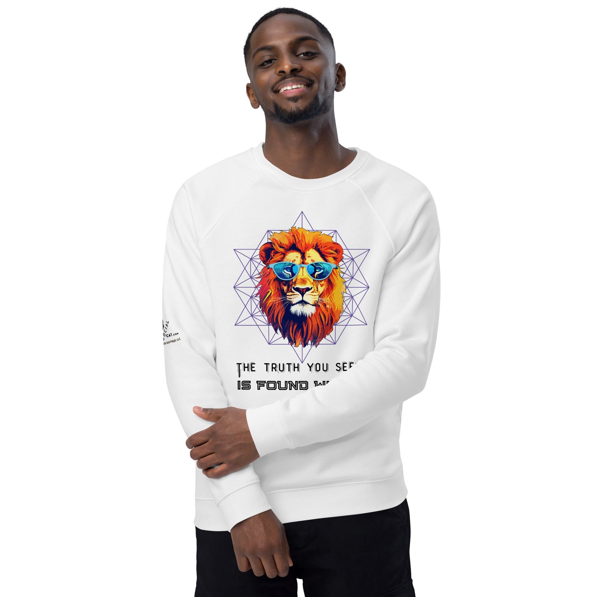 Truth You Seek Plush Organic Sweatshirt - My Social Cat Bonafide Boutique LLCTruth You Seek Plush Organic SweatshirtSweatshirtMy Social Cat Bonafide Boutique LLCWhiteXSorganicplush