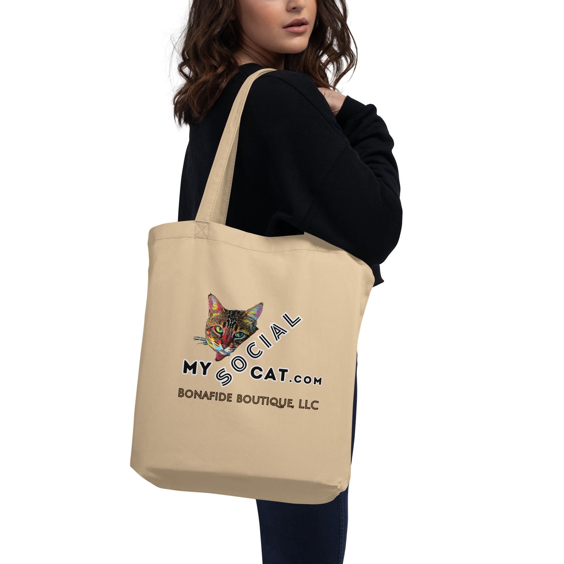 Two Is Better Than One Organic Eco Tote Bag - My Social Cat Bonafide Boutique LLCTwo Is Better Than One Organic Eco Tote BagtoteMy Social Cat Bonafide Boutique LLCOysterbagcat