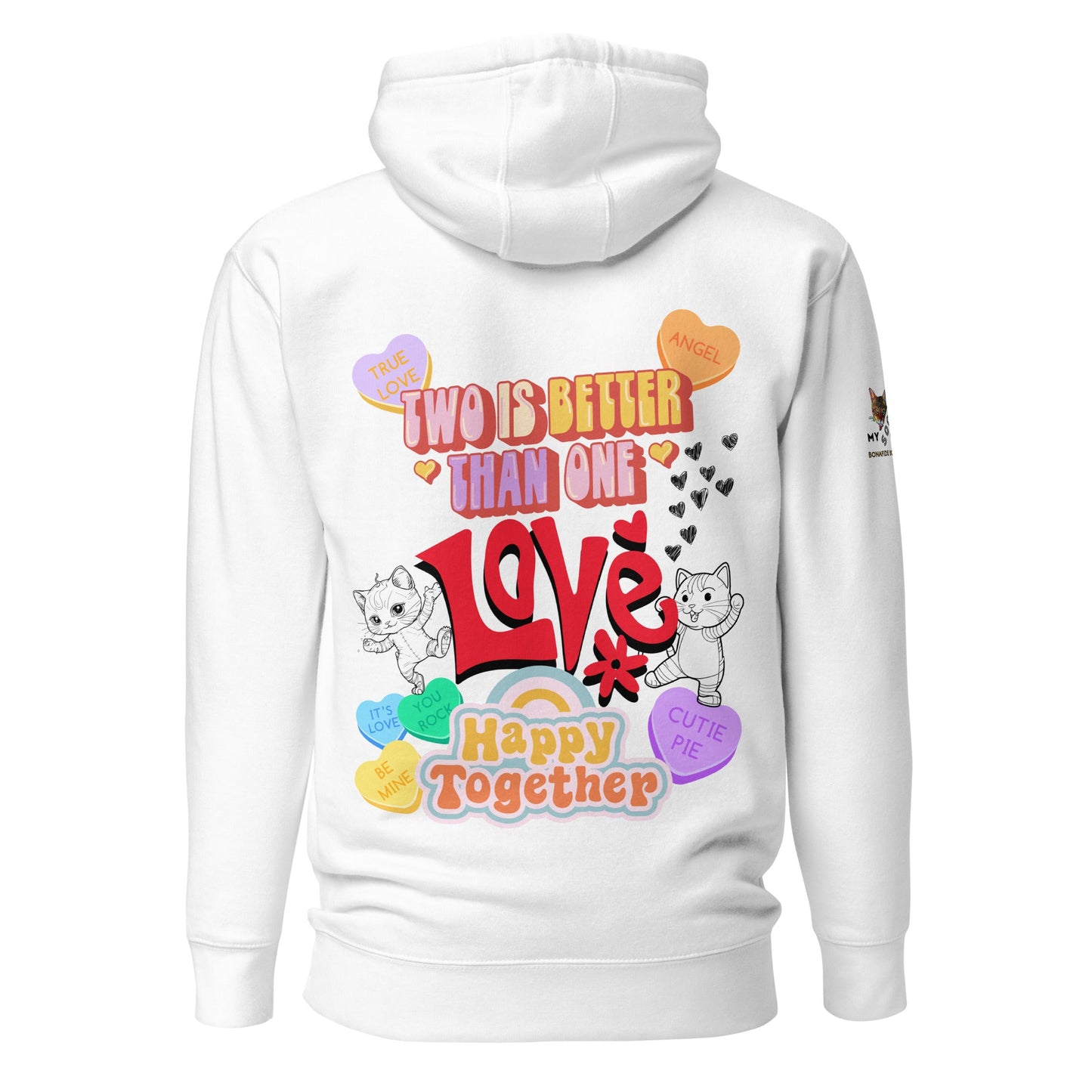 Two Is Better Than One Unisex Hoodie - My Social Cat Bonafide Boutique LLCTwo Is Better Than One Unisex HoodieHooded sweatshirtMy Social Cat Bonafide Boutique LLCWhiteScatcotton